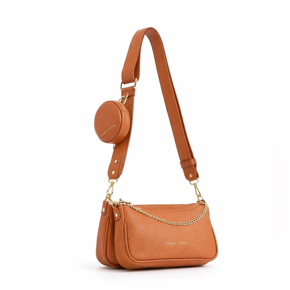 RARE Tuscany Leather Camel Double Sling Bag